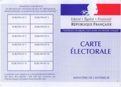 la carte d'électeur